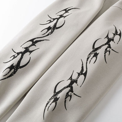 TALKLESSFASHION Hip-Hop Oversized Zipper Hoodie