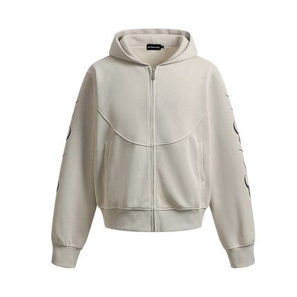 TALKLESSFASHION Hip-Hop Oversized Zipper Hoodie