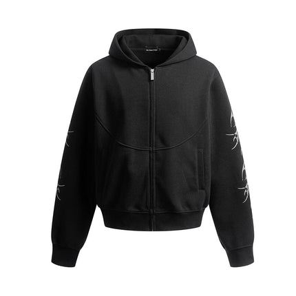 TALKLESSFASHION Hip-Hop Oversized Zipper Hoodie