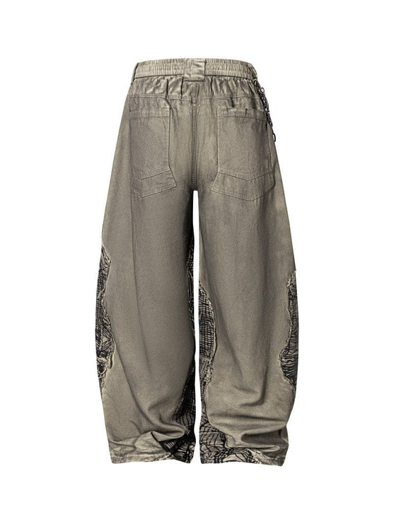 TALKLESSFASHION Irregular Ripped Splicing—-7096