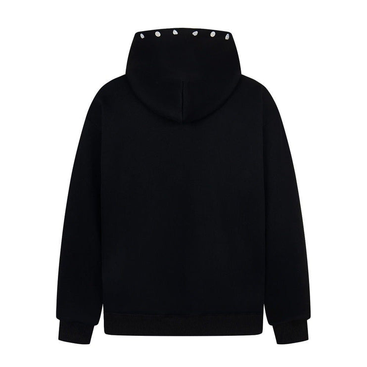 TALKLESSFASHION irregular twist zipper cardigan sweatshirt