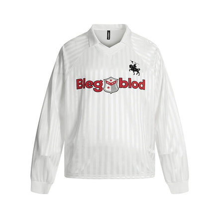 TALKLESSFASHION Jersey Campus Lapel Polo Sweatshirt