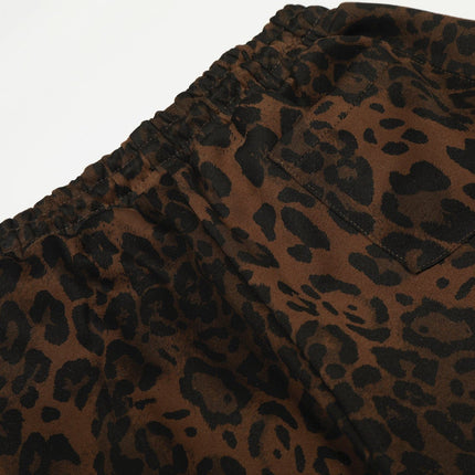 TALKLESSFASHION Jiayiku trendy brand 2025 American retro leopard print sweatpants scimitar pants men's and women's vibe ruffians handsome loose wide-leg pants