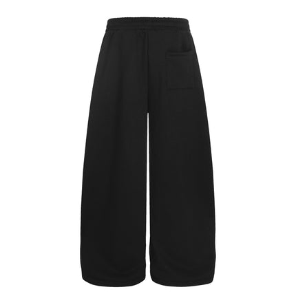 TALKLESSFASHION Jiayiku trendy brand 2025 winter fleece sweatpants, American retro hot diamond cutlash pants, sweatpants, loose wide-leg pants