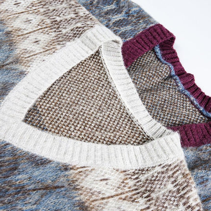 TALKLESSFASHION Korean Couple V-Neck Sweater Vest