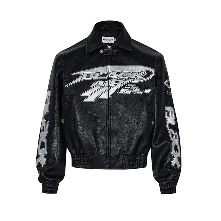 TALKLESSFASHION L / Black Black Air Trendy Vintage Flying Unisex Jacket—1091