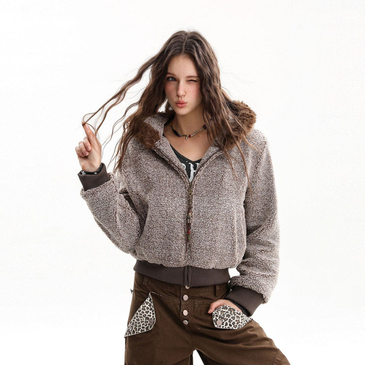 TALKLESSFASHION Lamb Wool Small Fragrance Jacket