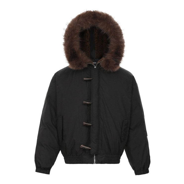 TALKLESSFASHION Loose Street Fashion Design Hat Cotton-padded Coat