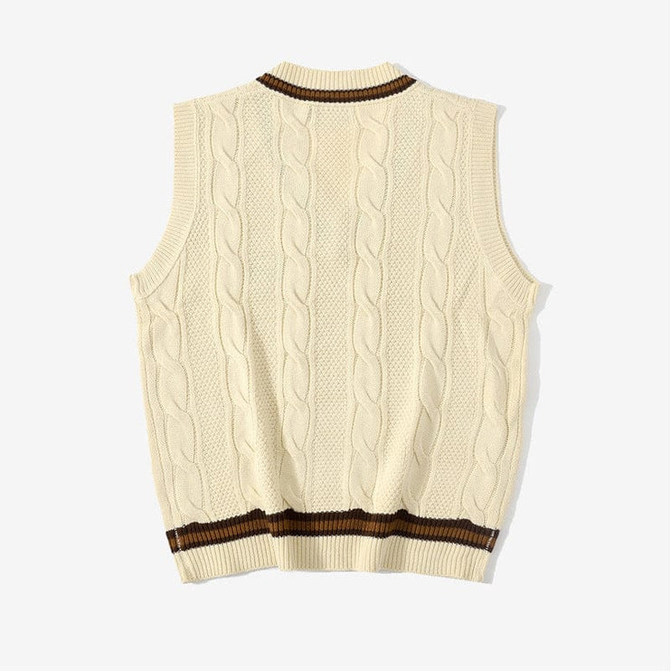 TALKLESSFASHION Loose Sweater Vest Men's Trendy Student Sweater