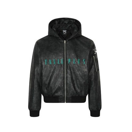 TALKLESSFASHION M / black Urban Wave Hooded zipper Jacket