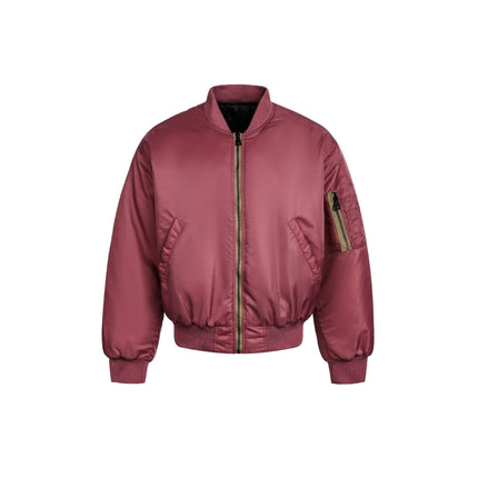 TALKLESSFASHION M / red American Retro Padded Bomber Jacket