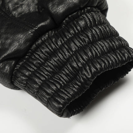 TALKLESSFASHION Mecha Pilot Padded Leather Jacket