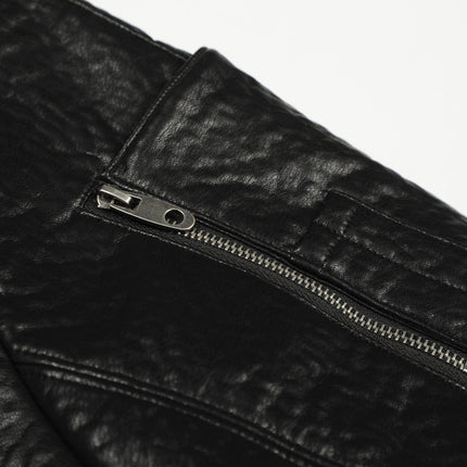 TALKLESSFASHION Mecha Pilot Padded Leather Jacket