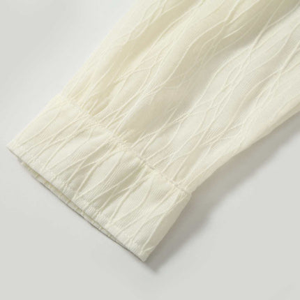 TALKLESSFASHION Niche Deconstructed Pleated Graffiti Shirt