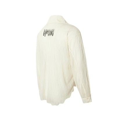 TALKLESSFASHION Niche Deconstructed Pleated Graffiti Shirt