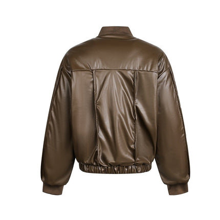 TALKLESSFASHION Old Money Pilot Leather Jacket
