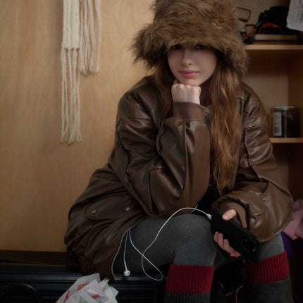 TALKLESSFASHION Old Money Pilot Leather Jacket