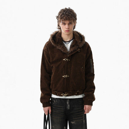 TALKLESSFASHION Old Money Suede Wool Collar Jacket