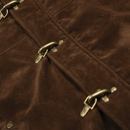 TALKLESSFASHION Old Money Suede Wool Collar Jacket