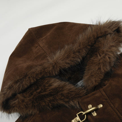 TALKLESSFASHION Old Money Suede Wool Collar Jacket