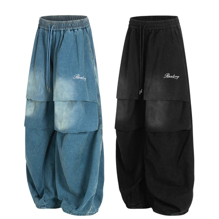 TALKLESSFASHION Paratrooper Wide Leg Jeans