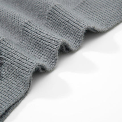 TALKLESSFASHION Pentagram Fringe Knit Sweater