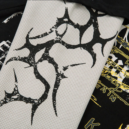 TALKLESSFASHION Punk Retro Fake Two Long Sleeve Tee