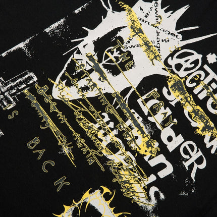 TALKLESSFASHION Punk Retro Fake Two Long Sleeve Tee