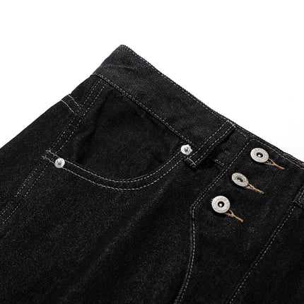 TALKLESSFASHION Retro Scimitar Wide-Leg Denim