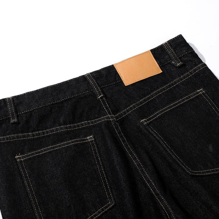 TALKLESSFASHION Retro Scimitar Wide-Leg Denim