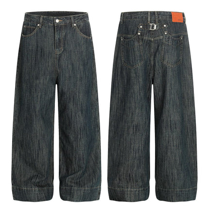 TALKLESSFASHION Retro Urban Denim Trousers