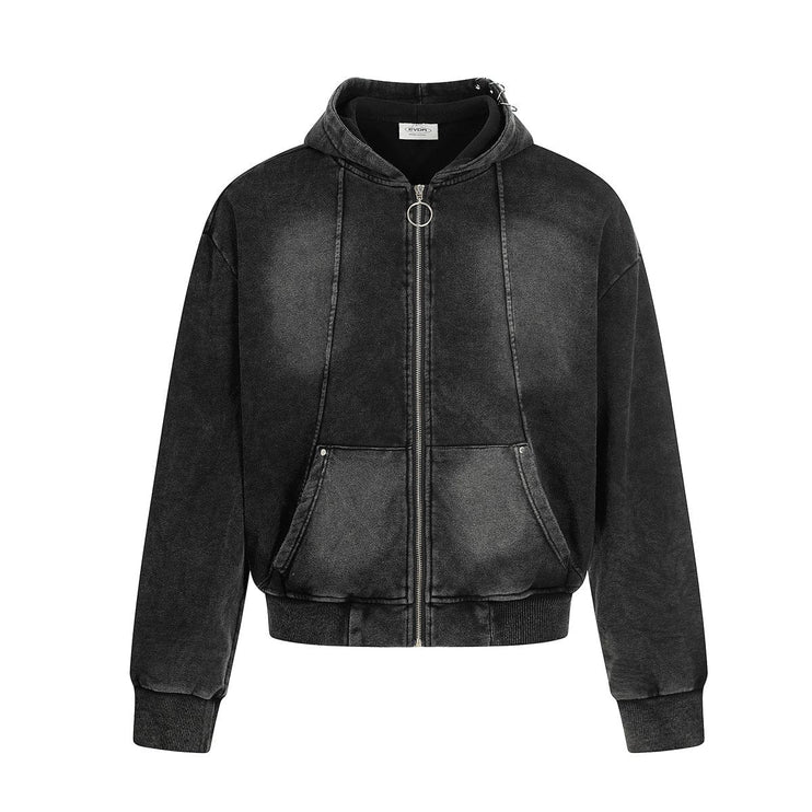 TALKLESSFASHION Ringed Echo Hoodie Jacket