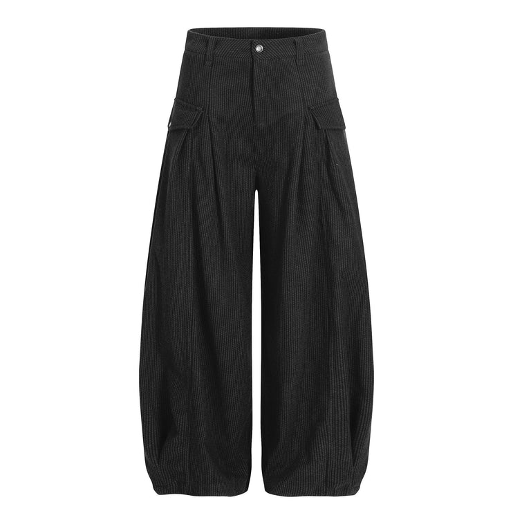 TALKLESSFASHION S / black Old Money Loose Slacks