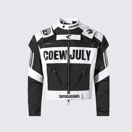 TALKLESSFASHION S / Black on K1E autumn new product versatile American retro high-end sense motorcycle uniform simple stand-up collar jacket jacket for men and women