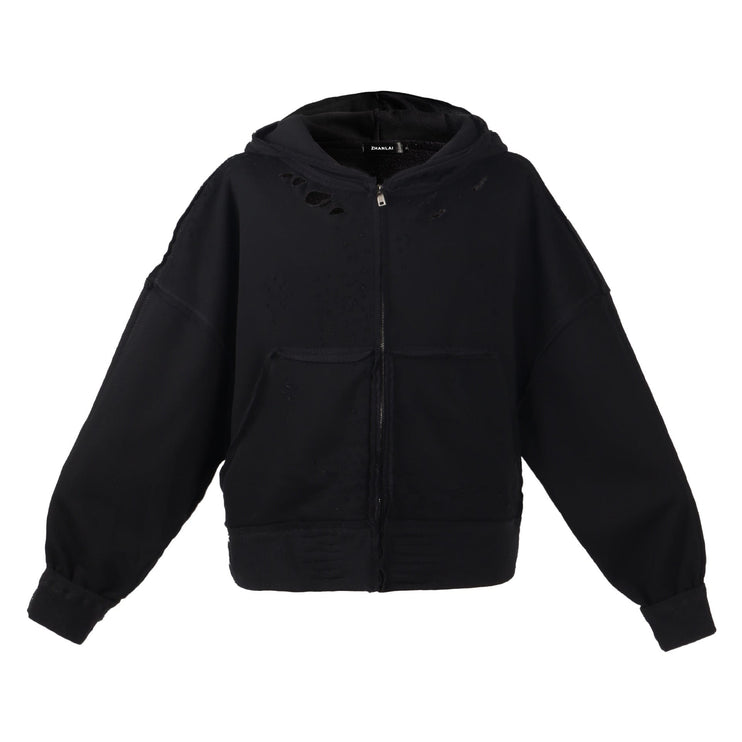 TALKLESSFASHION S / black Urban Edge Hoodie Jacket