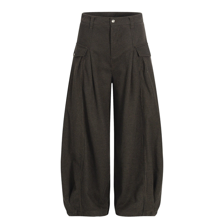 TALKLESSFASHION S / Coffee color Old Money Loose Slacks