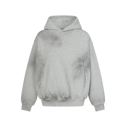 TALKLESSFASHION S / gray Dirty Wash Special Shape Hoodie