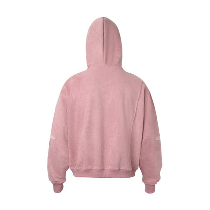 TALKLESSFASHION Suede Hooded Street Sweatshirt