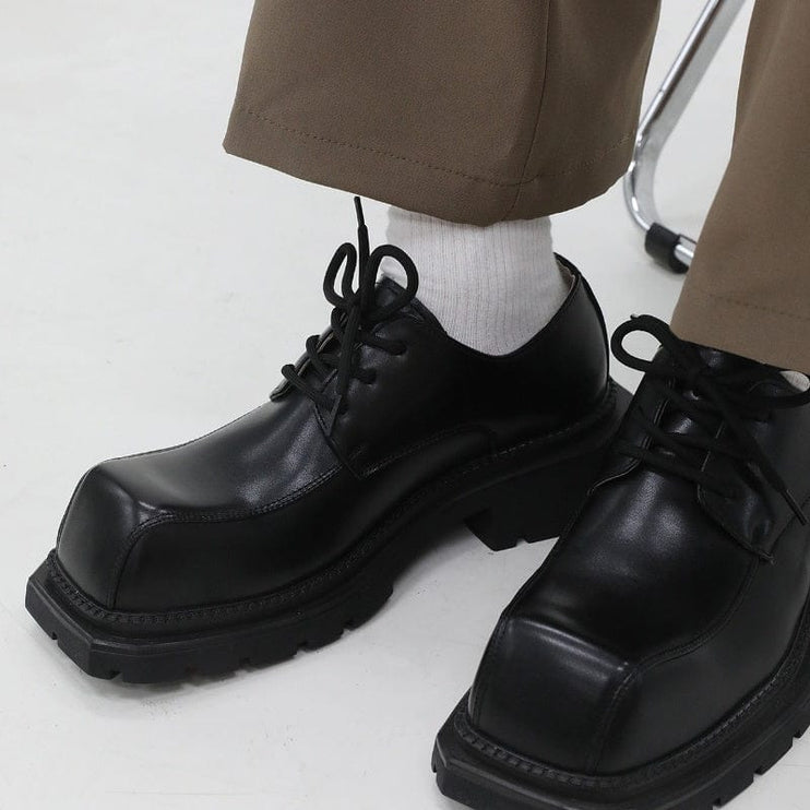 TALKLESSFASHION TALKLESS Exquisite Thick-Soled Leather Loafers—-4566