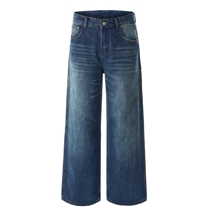 TALKLESSFASHION Trendy High Street Personality Washed Denim jeans