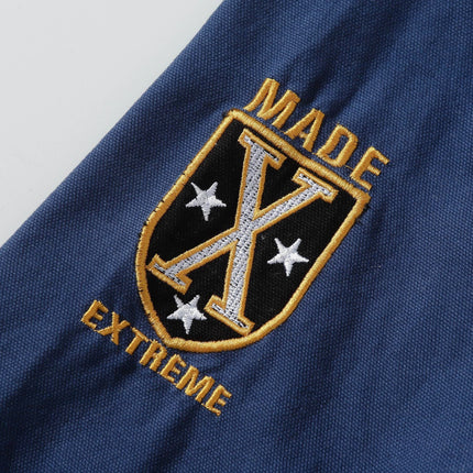 TALKLESSFASHION Vintage Badge Embroidered Cargo Jacket