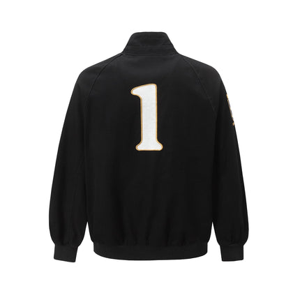 TALKLESSFASHION Vintage Badge Embroidered Cargo Jacket