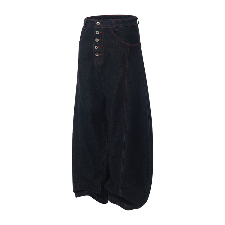 TALKLESSFASHION Vintage Edge Scimitar Denim jeans