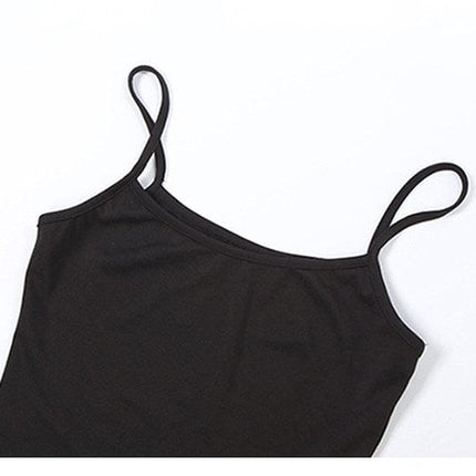 TALKLESSFASHION VOstudio Cool Sa Hot Girl Rivet Mesh Stitching Irregular Skirt Camisole Two Piece Set Woman