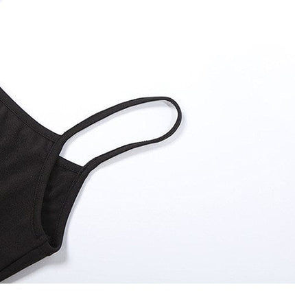 TALKLESSFASHION VOstudio Cool Sa Hot Girl Rivet Mesh Stitching Irregular Skirt Camisole Two Piece Set Woman