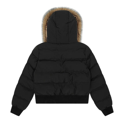 TALKLESSFASHION Warm detachable fur collar hooded cotton jacket women's winter American retro casual thickened bread clothes manufacturer straight hair