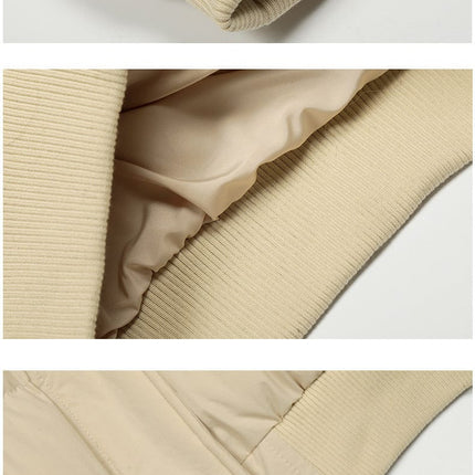 TALKLESSFASHION Warm detachable fur collar hooded cotton jacket women's winter American retro casual thickened bread clothes manufacturer straight hair