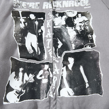 TALKLESSFASHION Washed Canvas Flight Bomber Jacket