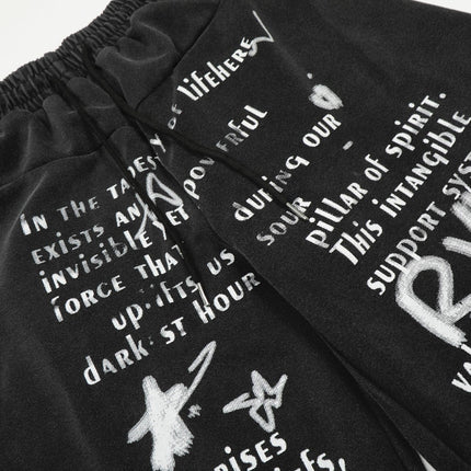 TALKLESSFASHION Washed Scimitar Wide Sweatpants