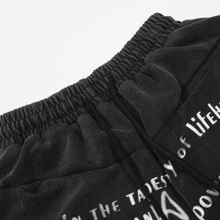 TALKLESSFASHION Washed Scimitar Wide Sweatpants